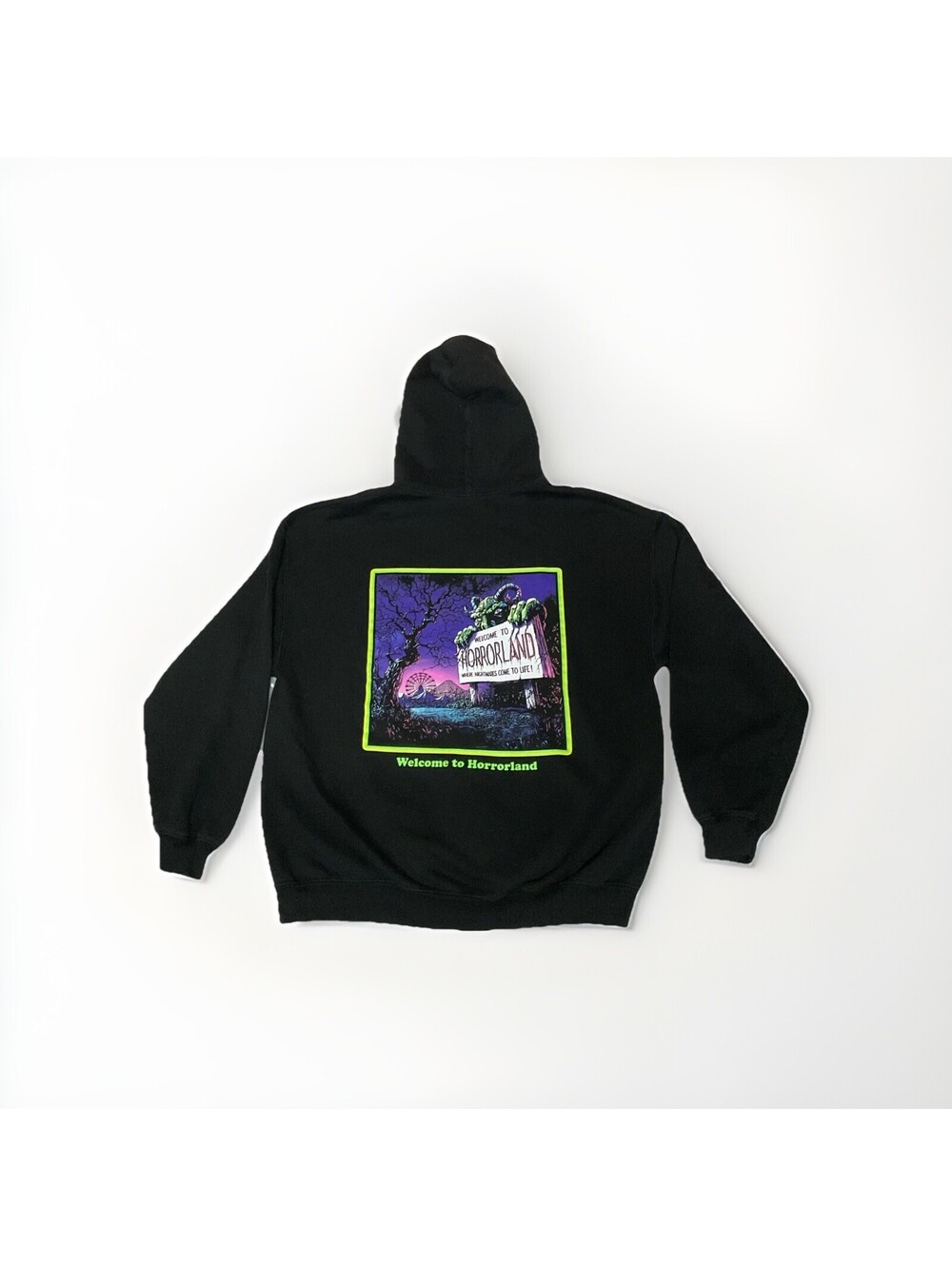 Goosebumps Horrorland Graphic Pullover Hoodie Men Large Black Eco
